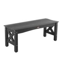Lauko suoliukas 113 cm, plastikinis, 272 kg, juodas