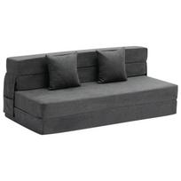 Sulankstoma sofa-lova 3-in-1 su pagalvėmis pilka