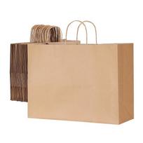 Kraft maišeliai su rankenomis 50 vnt 40x15x30 cm