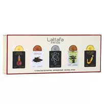SET LATAFFA Pride Tharwa Silver EDP spray 20ml + Eternal Oud EDP spray 20ml + Ishq Al Shuyukh Gold EDP spray 20ml + Natural Oud EDP spray 20ml