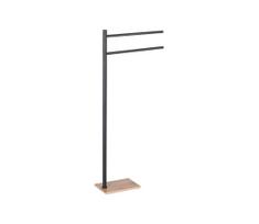 Gedy - Rankšluosčių stovas TRILLY 83,5 cm matinė juoda/bambukas