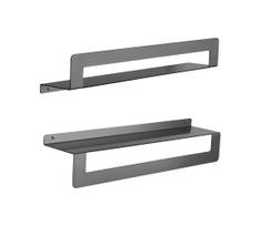 Gedy - Lentynėlė su rankšluosčių laikikliu CLEO 50 cm metalinė pilka