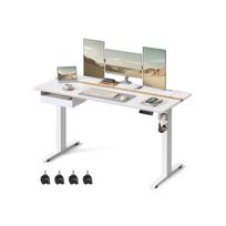 Reguliuojamas rašomasis stalas 60 x 140 cm baltas
