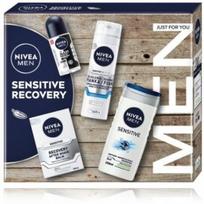Nivea Men Sensitive Recovery rinkinys vyrams (dušo želė + antiperspirantas + balzamas po skutimosi + skutimosi putos) - 1 vnt.