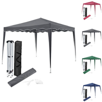 SULANKSTOMAS SODO PAVILJONAS SU TRANSPORTAVIMO KREPŠIU 300X300X250 CM : Spalva - Pilka
