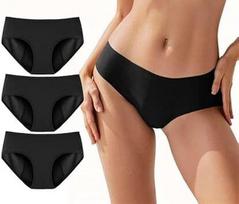 Menstruacinės kelnaitės moterims Tiichoo, juodos, 3 vnt, M