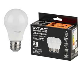 LED lempa 3 pak., E27/A60/10.5W/1055lm/3000K