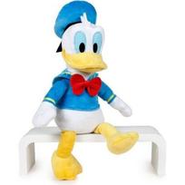 žaislas Mickey Mouse - oficialus Disney Donald žaislas iš minkštos medžiagos, 40 cm, mėlynos-geltonos-baltos spalvos, 30 cm sėdintis ir 40 cm.