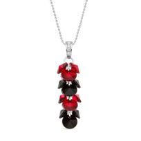 Kaklo papuošalas moterims DiamondSky "Flamenco (Scarlet / Jet)" su Swarovski kristalais, Golden