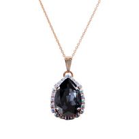 Kaklo papuošalas moterims DiamondSky Celestial Drop III (Graphite) su Swarovski kristalais
