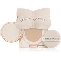 MUZIGAE MANSION Sleek Water Cushion ilgai išliekantis makiažo pagrindas kempinėlėje drėkinamojo poveikio atspalvis N23 15 g