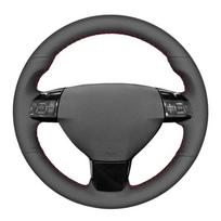 For Opel Astra (H) Zaflra (B) Signum Vectra (C) Vauxhall Astra Holden Astra Black Artificial Leather Car Steering Wheel Covers Black Thread