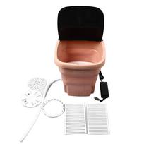 15L Large Capacity Portable Washing Machine Foldable Compact Mini Laundry Machine for Underwear rožinė/oranžinė