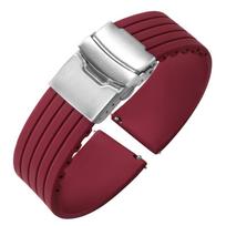 Silicone Watchband 18mm 20mm 22mm 24mm Quick Release for Huawei Watch GT4/GT3 46mm for Seiko for Omega for Fossil Rubber Straps 18mm
