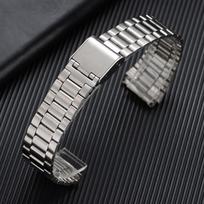 Itin plonas laikrodžio dirželis Nerūdijančio plieno dirželis CASIO 18mm F91W F84 F105 F108 A158 A168 AE1200/1300 B650 AQ230 vyrams Metalinis dirželis sidabras