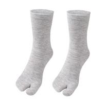 Unisex Skiltos pirštų kojinės Poliesterio Šlepečių kojinės Elastingos dviejų pirštų kojinės Plaunamos Hallux Valgus priemonės priedai 1Pair pilka