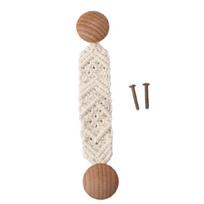 Buko Medžio Durų Spintelių Rankenėlė Stalčiaus Traukiklis Rankenėlė Rankų Darbo Medvilninis Virvutė 19cm 1