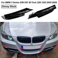 BMW 3 serijos E90 E91 M-Tech 320i 330i 2005-2008 m. Automobilio Priekinio Buferio Lūpa Šoninis Skilėtuvas Spoilerio Rinkinys Rūko Žibinto Dangtelis Glossy Black