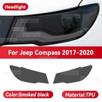 JEEP Compass 2017-2020 Automobilio priekinio žibinto juoda TPU apsauginė plėvelė Priekinio žibinto tamsinimo spalvos keitimo lipdukas Priedai Smoked black