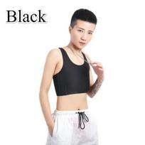 Lesbiečių sportinė apranga krūtinės rišiklis Trans Crop Top plokščias krūtų rišiklis Les Corset Stretch kūno formavimo sagtis Tomboy liemenėlė XXXXXL balta