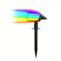 13 LED RGB saulės prožektoriai su 7 režimais lauko spalvą keičiantys šviestuvai prožektoriai kraštovaizdžio apšvietimas sodui automatinis įkrovimas 1Pc