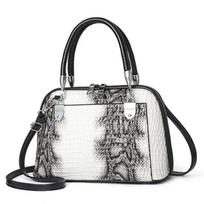 new Luxury Crocodile Pattern Crossbody Bags Women Half Round Messenger Bag PU Leather Handbags Shoulder Bag