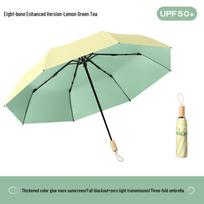 Large Retro 16-Bone Sun Umbrella: Women's Reinforced UV Protection & Sunshade