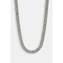 Freezy kubietiška grandinėlė balto aukso 14 mm Dovana vyrams 45 cm