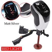 LED Car Styling For VW golf 7 passat B8 tiguan 2 T-roc skoda superb kodiaq MQB DSG Electronic Automatic Gear Shift Handle Red-Matt Silver