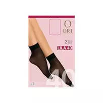 Kojinaitės ORI LILA, 40 DEN NERO,  one size, 2 poros