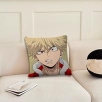 Anime M-My H-Hero Academia Katsuki Bakugo cushion cover Living Room Headboard Office Bedroom Cushion Sofa Nap Time Pillow Case 12x12Inch