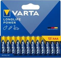 Varta Longlife Power alkaline batteries, 12 pack, AAA (LR03) (4903121782)
