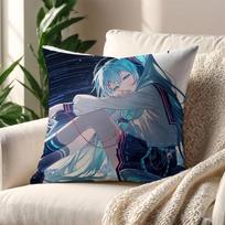 Idol H-Hatsune Mergaitė M-Miku užvalkalas pagalvei Pagalvės Sofos Spausdinimo Dekoras Kambarys Namų Biuras Kavinė Automobilis Nordic Paprastumas 12x12Inch