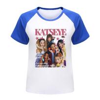 5303 Girls KATSEYE Print Pop Star Short Sleeves T-Shirt 100cm mėlyna