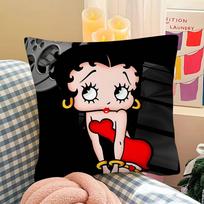Populiari Graži Animacinė B-Betty B-boop Pagalvės užvalkalas Kvadratinė pagalvė Miegamojo Sofos Laisvalaikio Komforto pagalvėlė Automobilio Namų Dekoracija 16x16Inch