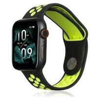 NoName Sportinė silikoninė apyrankė Apple Watch 42/ 44/ 45/ 49mm juoda/ žalia