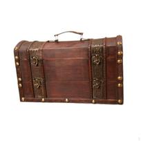 Bottle Wine Carrier Case with Handle Vintage Chest Wood Holder for Home Champagne