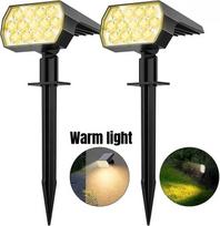 LED saulės prožektoriai laukui sodui 52 LED saulės šviestuvai vandeniui atsparūs 3 režimai kraštovaizdžio apšvietimas sieninis šviestuvas sodas kiemas medis veja White light-1pc