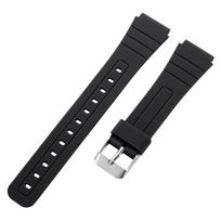 18 mm silikoninis laikrodžio dirželis Casio F91W W800H SGW400 F-91W F84 F105/108 A158/168 AE1200 laikrodžiams, vandeniui atsparus dirželis, keičiamas apyrankė 18mm