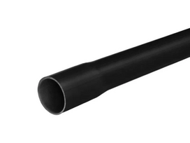 PVC vamzdis lygus, D32 išplatintu galu, juodos sp. 2m