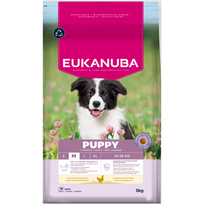Eukanuba Life Care Medium Puppy sausas maistas vidutinių veislių šuniukams su vištiena, 3 kg