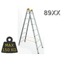 Kopėčios aliuminės, buitinės FORTE | 2x10 pakopų 283cm**