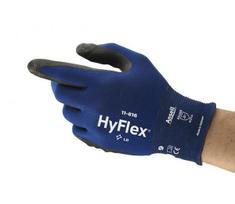 Apsauginės pirštinės Ansell HyFlex 11-816, 10 dydis,  itin plonos, nailonas, spandex. Nitrilo putų delno padengimas