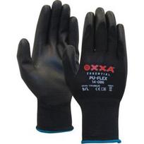 Nailoninės pirštinės, padengtos poliuretanu OXXA PU-Flex B, juodos, dydis 10/XL