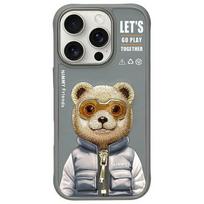 Nimmy Cool&Cute 2.0 Meškutis dėklas iPhone 16 Pro - Pilkas