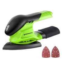 Trikampinis šlifuoklis Greenworks G24FINSND; 24 V (be akumuliatoriaus ir pakrovėjo)