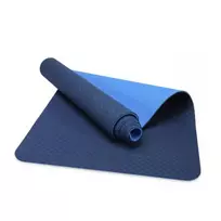 Dvipusis mankštos kilimėlis THOMS Comfort Blue 183x61cm, TPE storis 8mm
