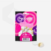 STALEKS Disposable white files on soft foam layer for pedicure disc PODODISC M EXPERT 180 grit (50 pcs)