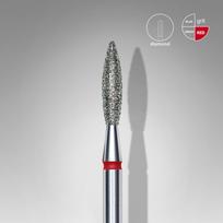 STALEKS Diamond nail drill bit flame red EXPERT head diameter 2,3 mm / working part 10 mm