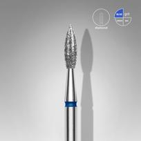 STALEKS Diamond nail drill bit pointed flame blue EXPERT head diameter 2,3 mm / working part 8 mm